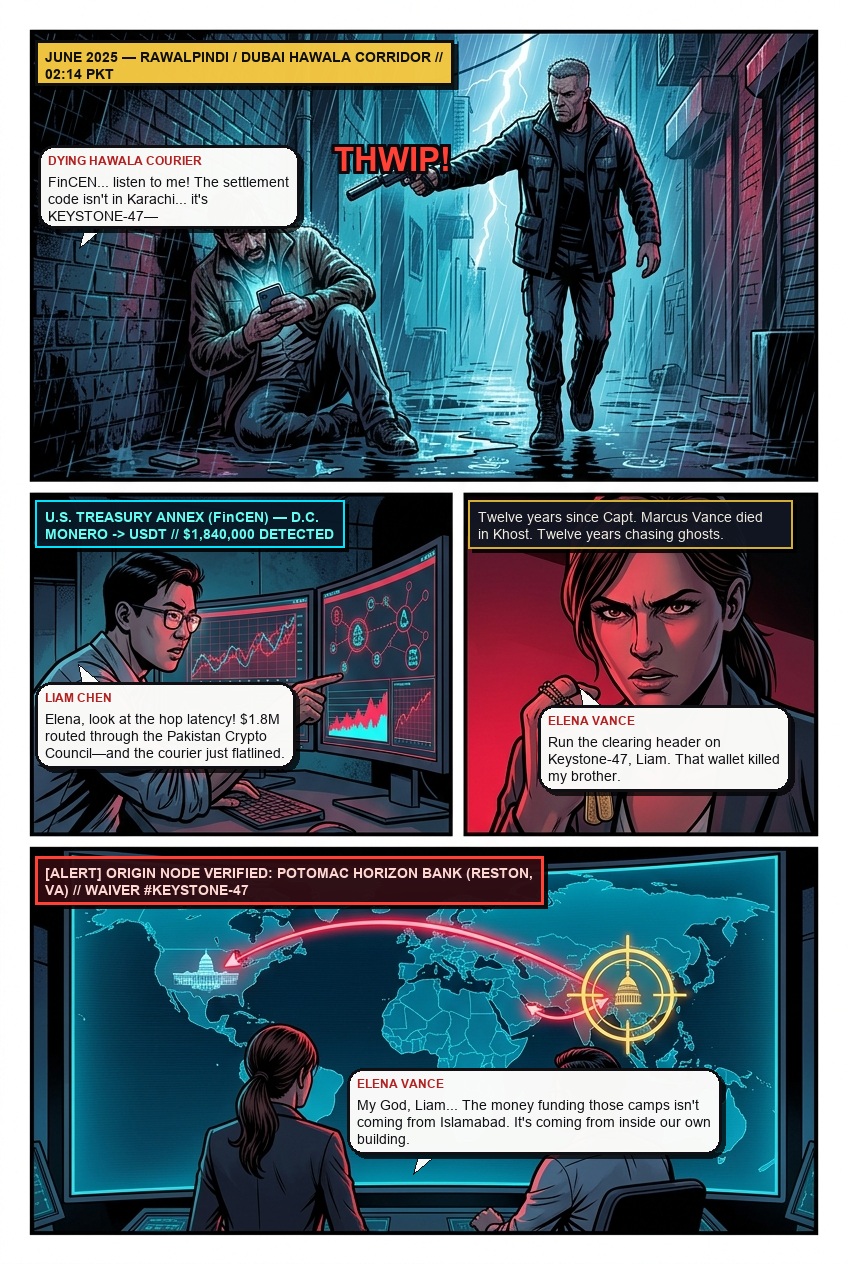 Page 1 — PROLOGUE: THE GHOST WALLET OF ISLAMABAD Graphic Novel Page