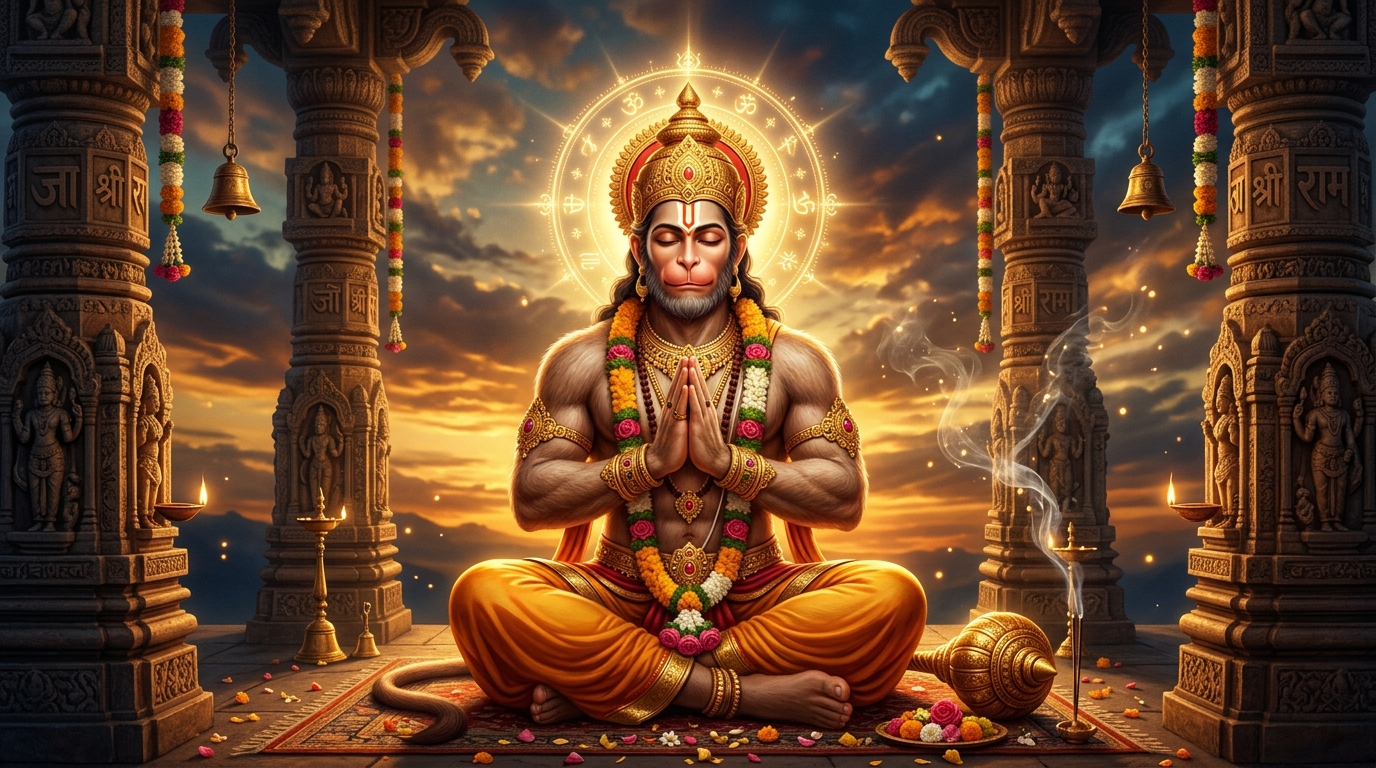 Lord Hanuman Devotion Anjali Mudra